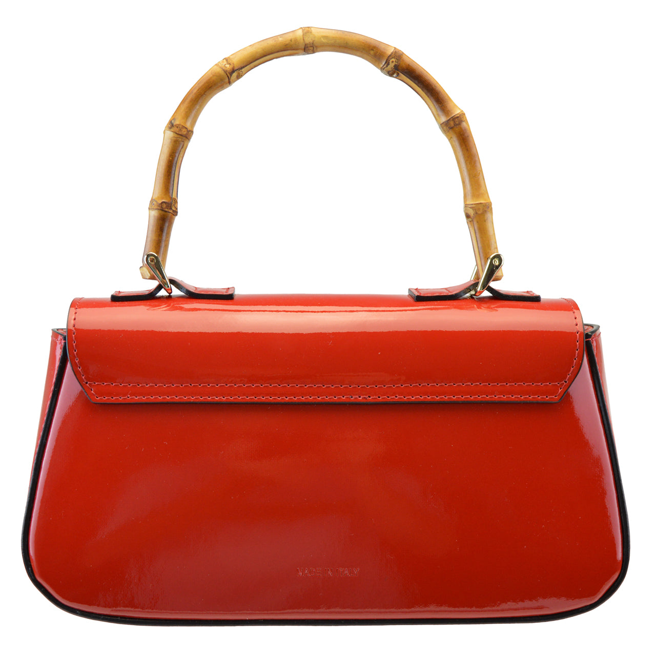 Pratesi Antella em couro envernizado italiano genuíno - cereja