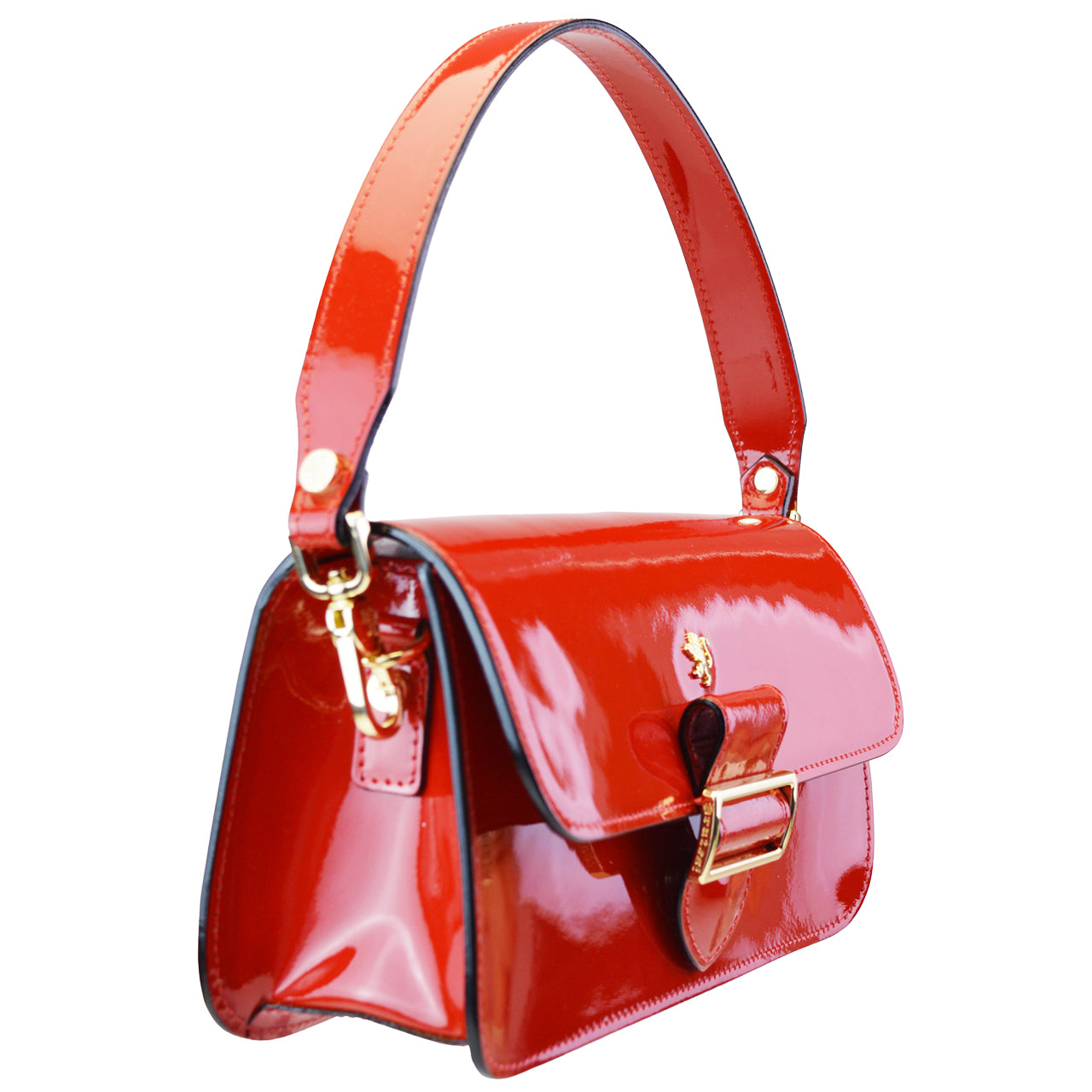 Pratesi Filiberti Bag V359 in patent calfskin - Cherry Patent Leather - LQE2