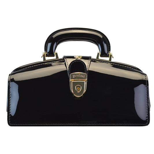 Pratesi Lady Brunelleschi Patent V120/N Bag in cow leather - Patent Coffee - cgpt2