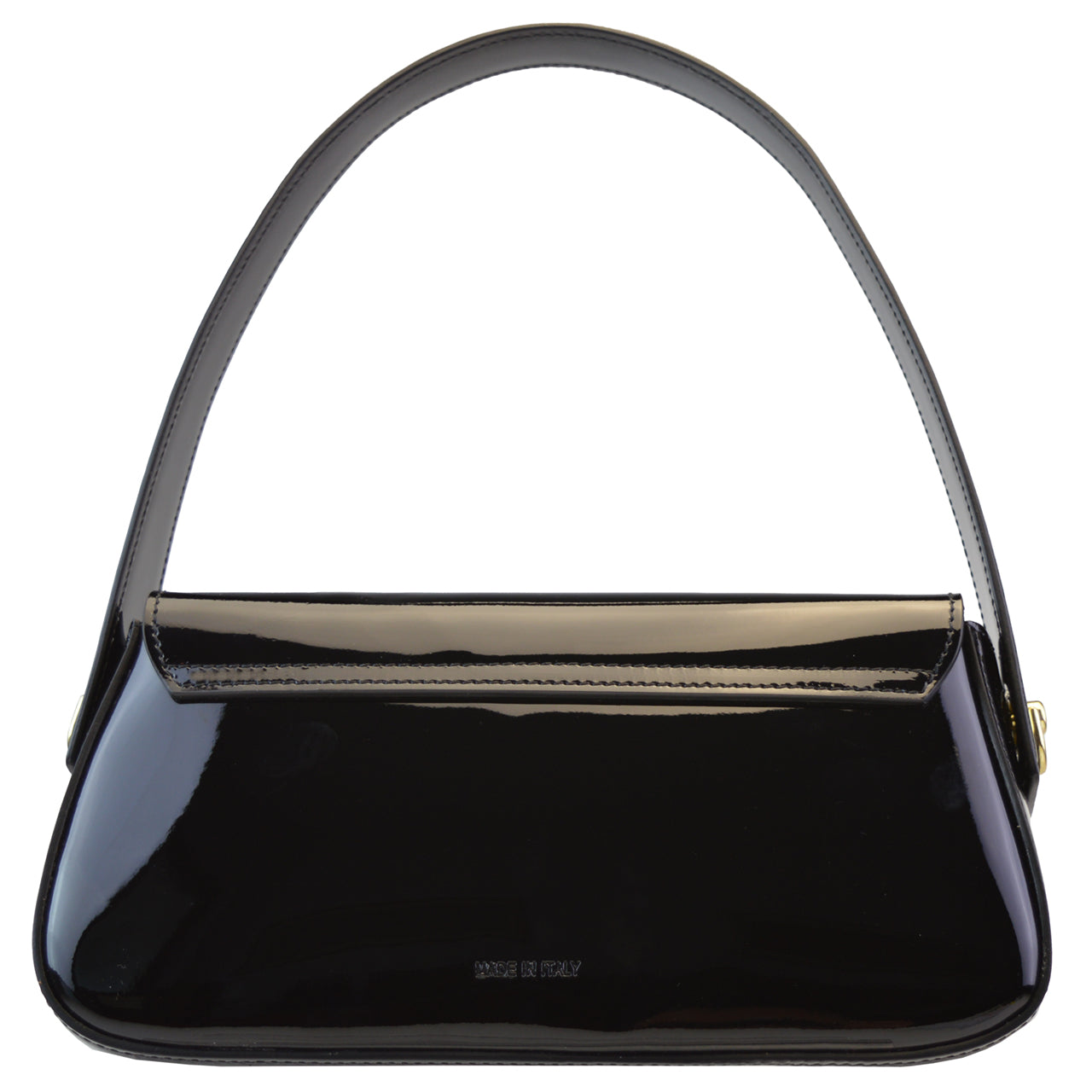 Pratesi Castellina イタリアン ハンドバッグ パテントレザー - ブラック