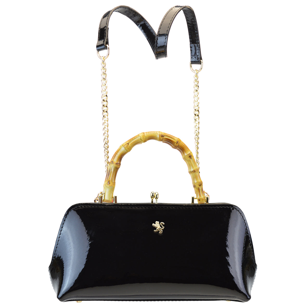 Pratesi Candeli Handbag V565 in patent calfskin - Patent Cherry - LQE