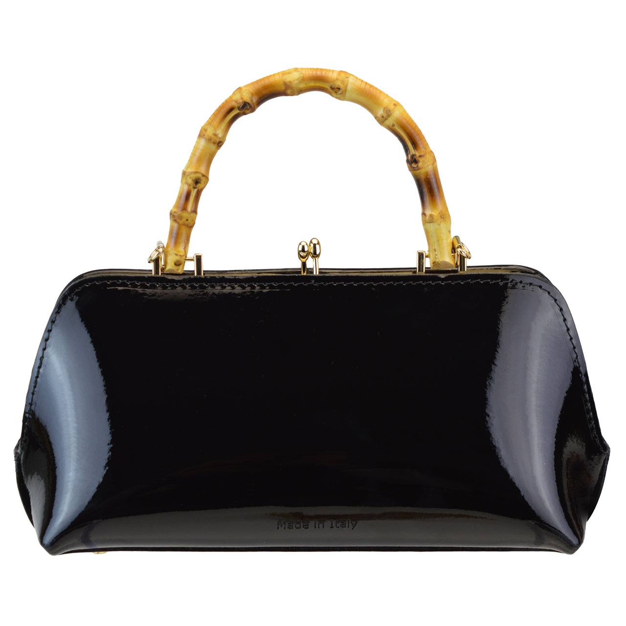 Pratesi Candeli Handbag V565 in patent calfskin - Patent Coffee - LQE