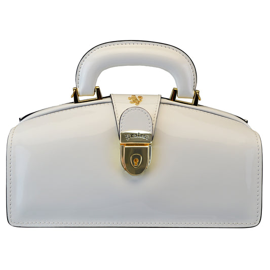 Pratesi Lady Brunelleschi Genuine Italian Patent Leather - White