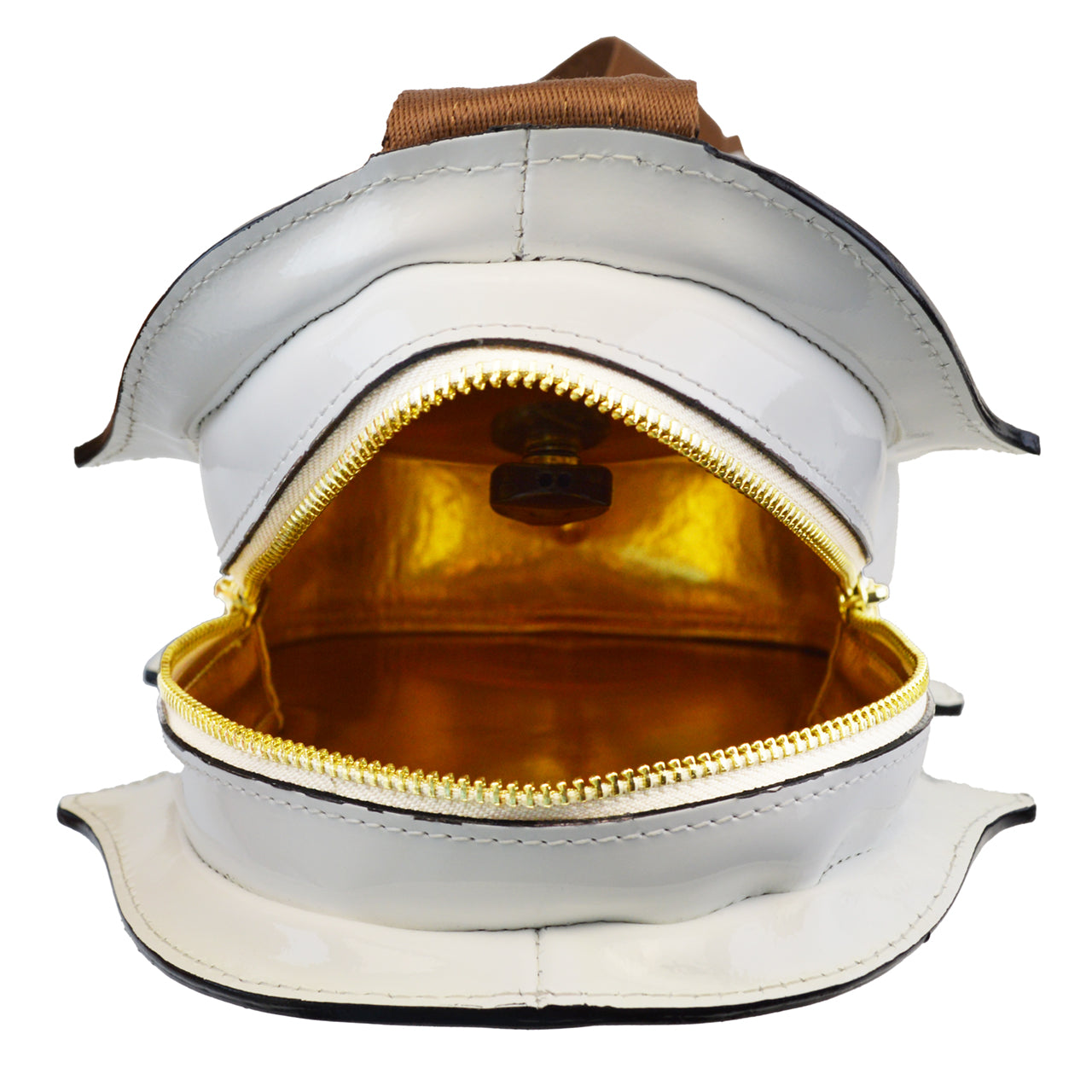 Pratesi Violino Backpack in Genuine Patent Leather - Chianti