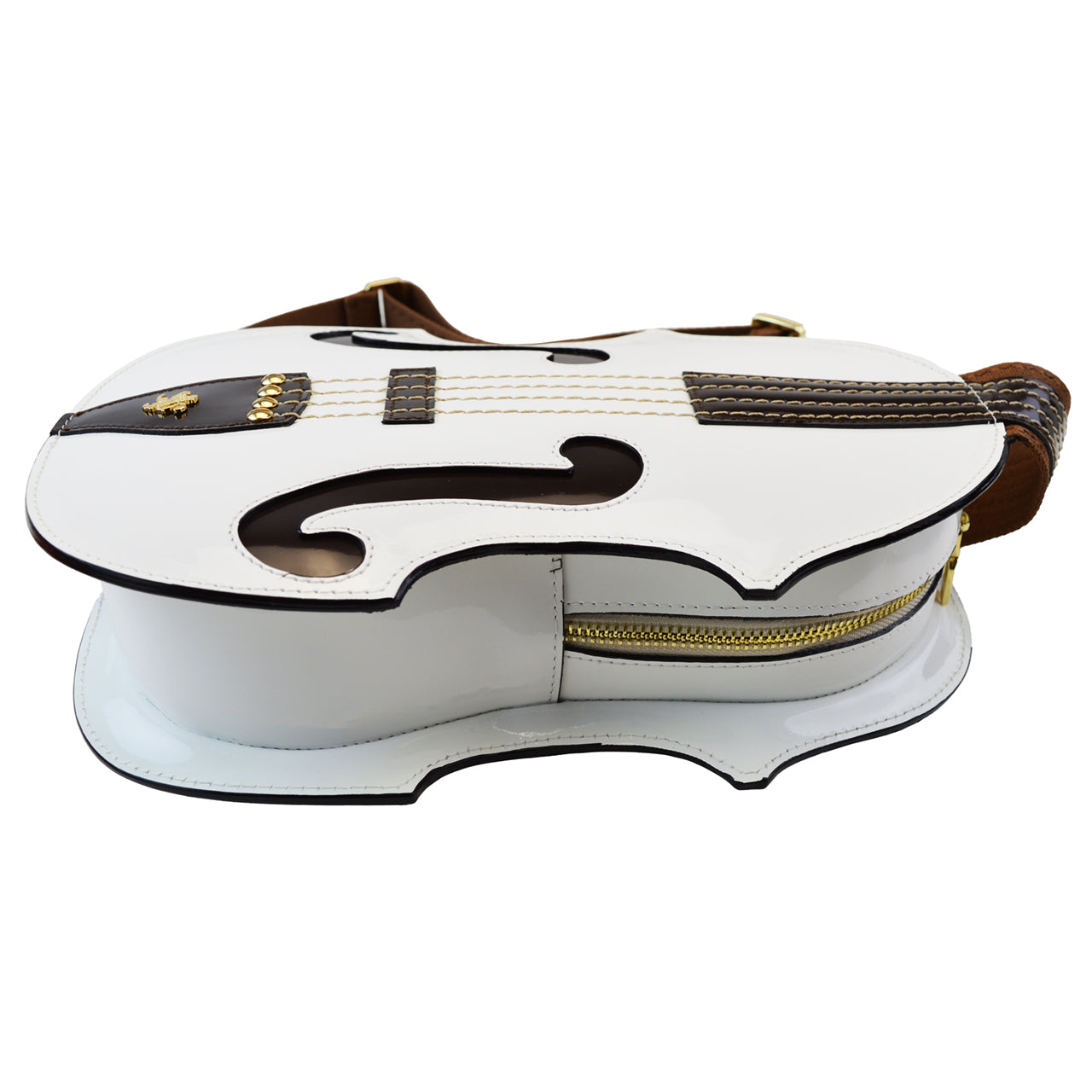 Pratesi Violino Backpack in Genuine Patent Leather - Chianti