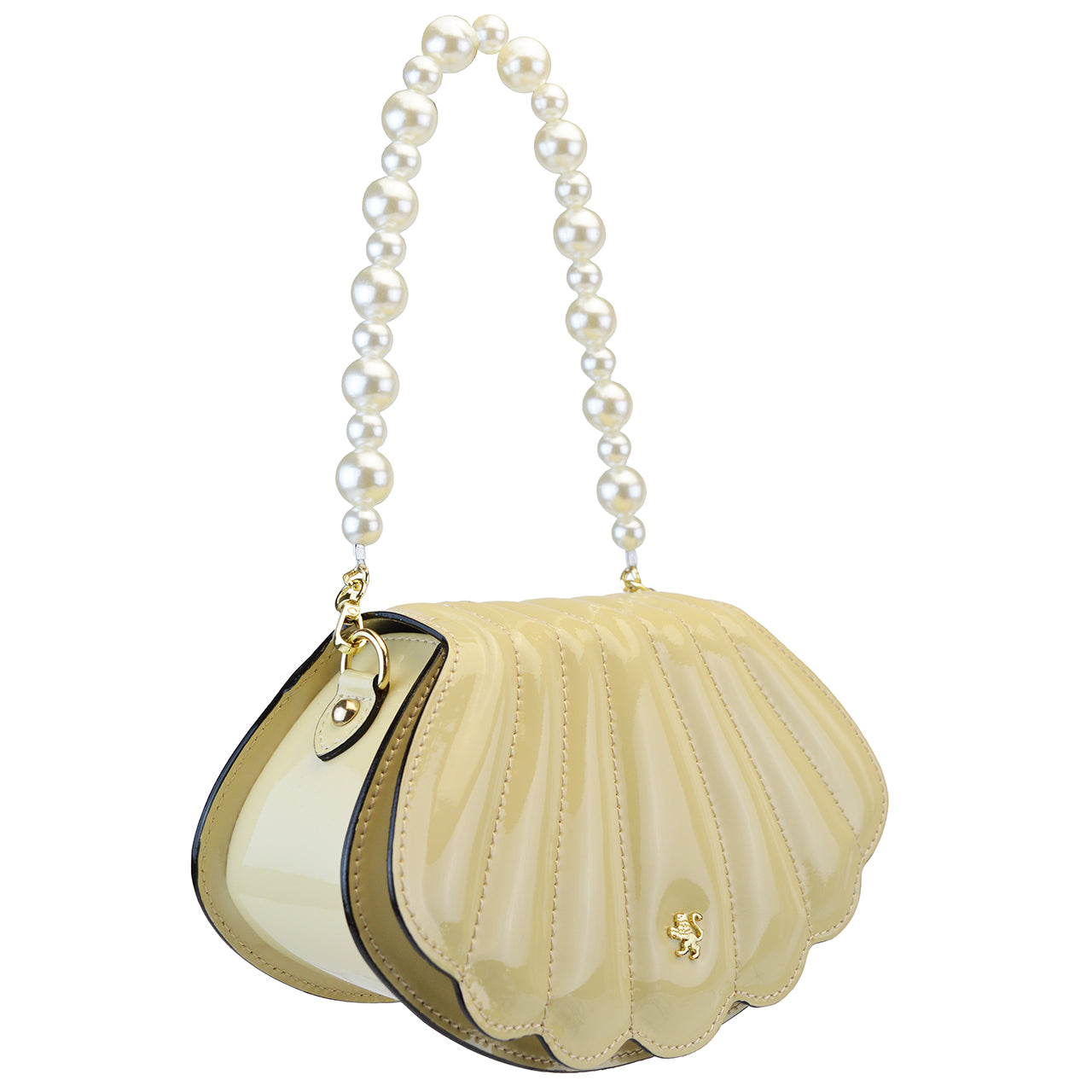 Pratesi Shell V322 bag in patent calfskin - patent White - LQE2