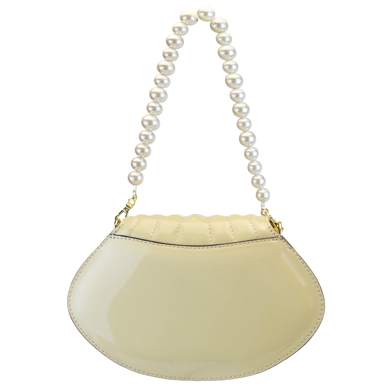 Pratesi Shell V322 bag in patent calfskin - patent White - LQE2