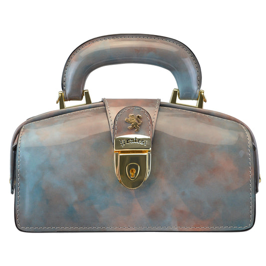 Pratesi Brunelleschi Mini Handbag in Genuine Italian Patent Leather - Fusion Green