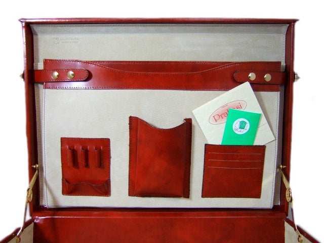 Estojo Pratesi Machiavelli em couro italiano Brunelleschi - marrom