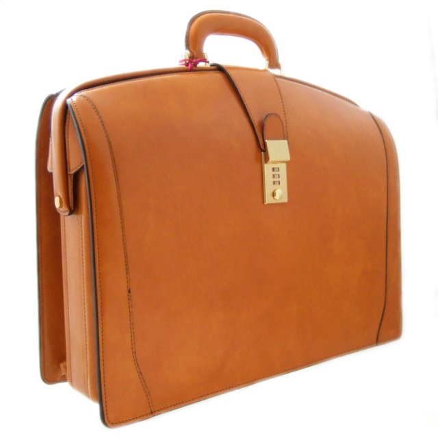 Pratesi Brunelleschi Briefcase in genuine leather - Radica Mustard