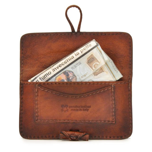 Porta Tabacco Pratesi em couro italiano genuíno