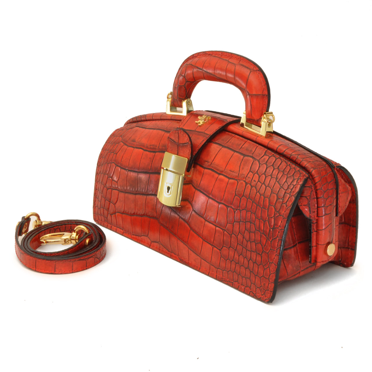 Pratesi Lady Brunelleschi King Woman Bag in genuine Italian leather - Lady Brunelleschi Orange
