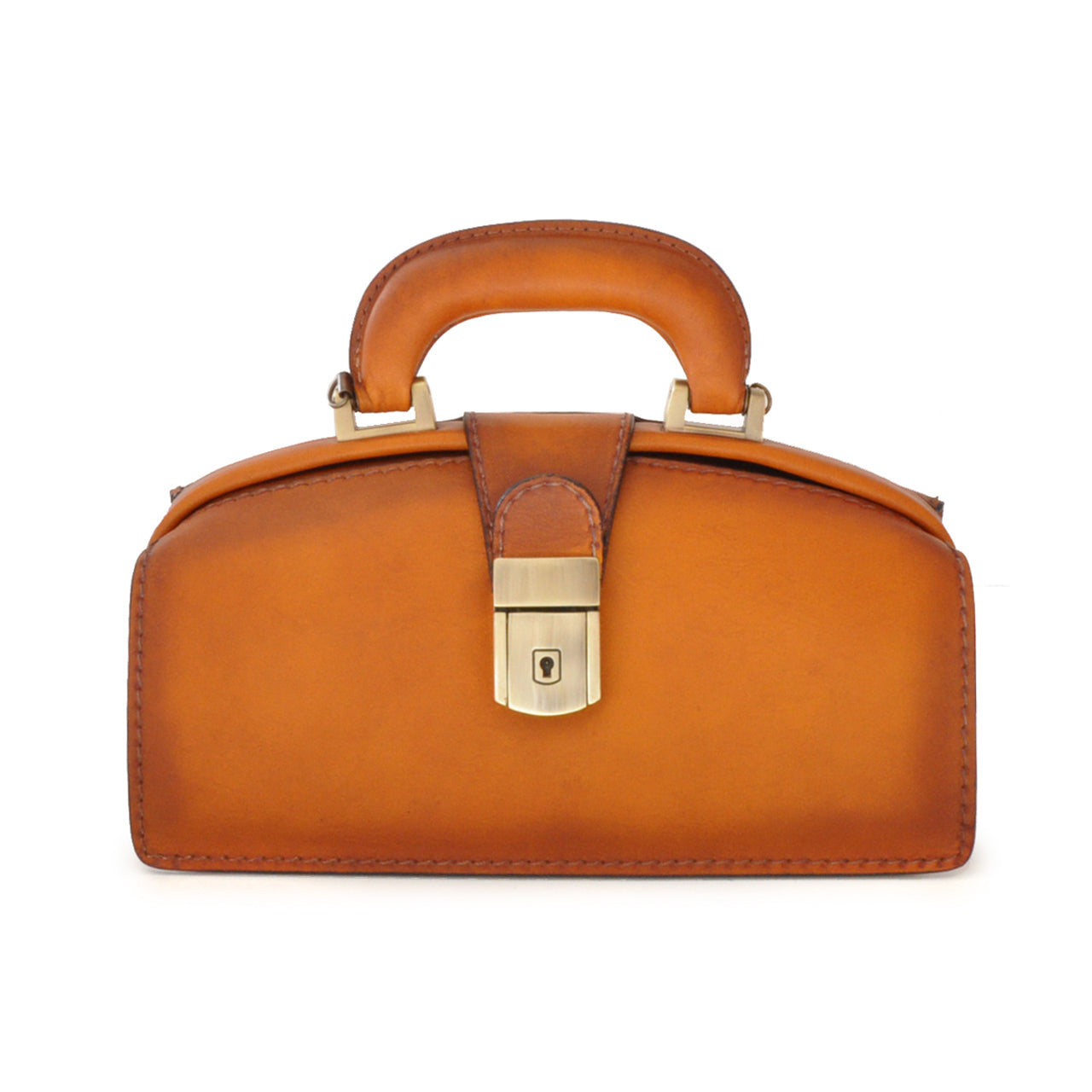 Pratesi Handbag Lady Brunelleschi in genuine Italian leather - Vegetable Tanned Italian Leather Cognac - SZN