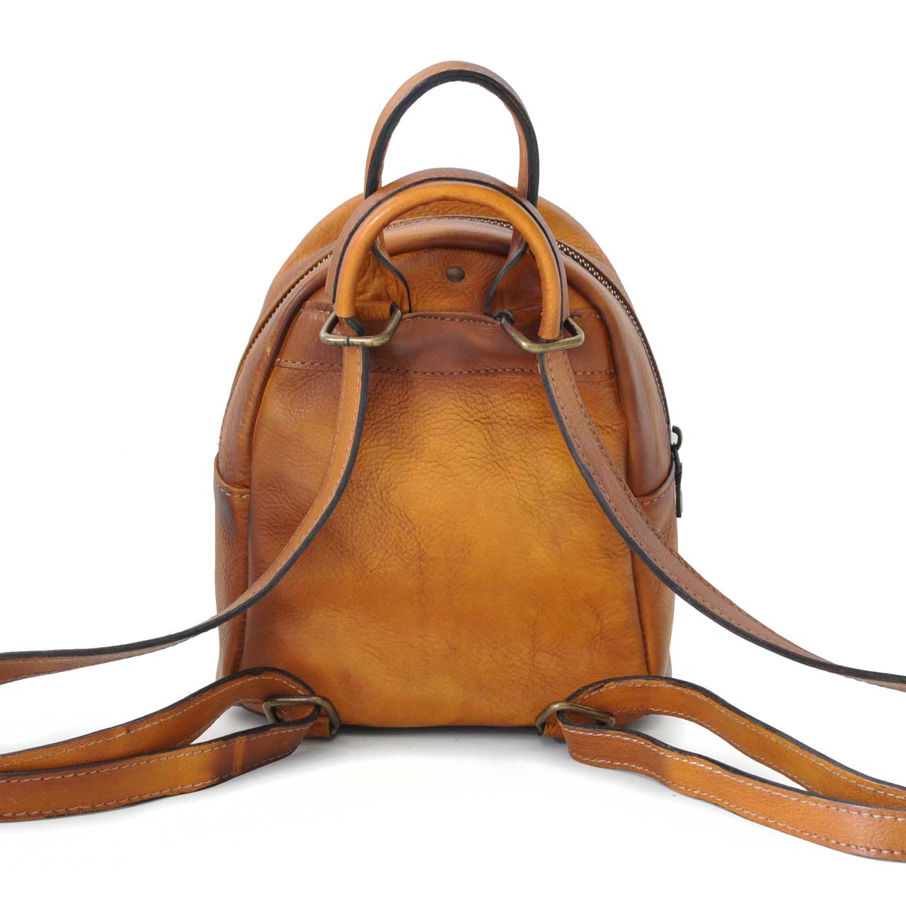 Sac à dos Pratesi Montegiovi en véritable cuir italien - Montegiovi Backpack B186 Cherry