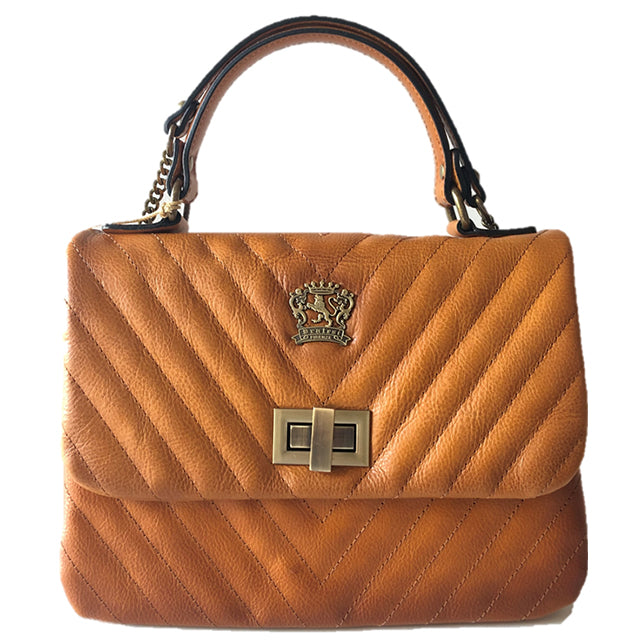 Pratesi Pian di Melosa Lady Bag in genuine Italian leather - Pian di Melosa Cognac - SZN