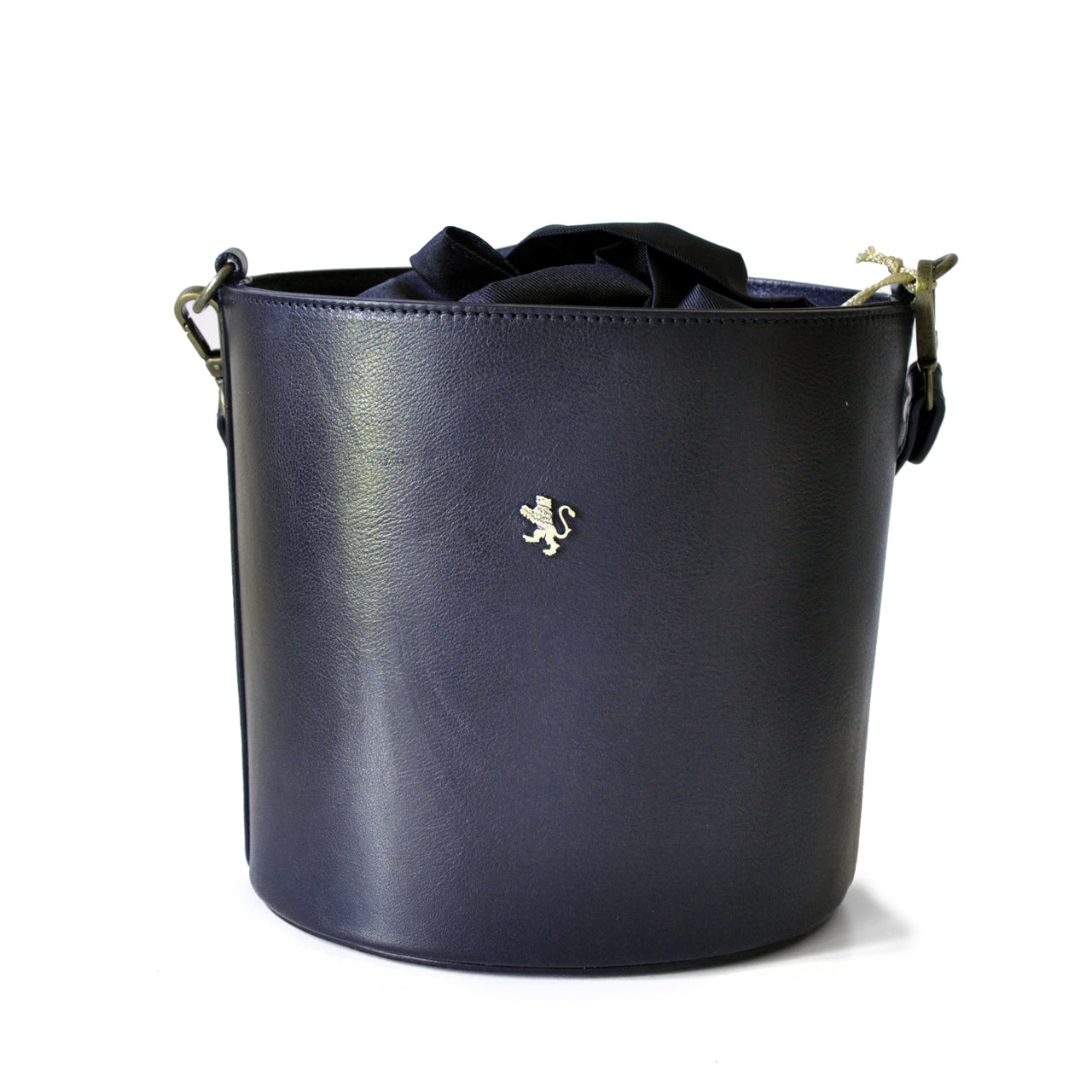 Pratesi Bag Secchiello in genuine Italian leather - Vegetable Tanned Italian Leather Black