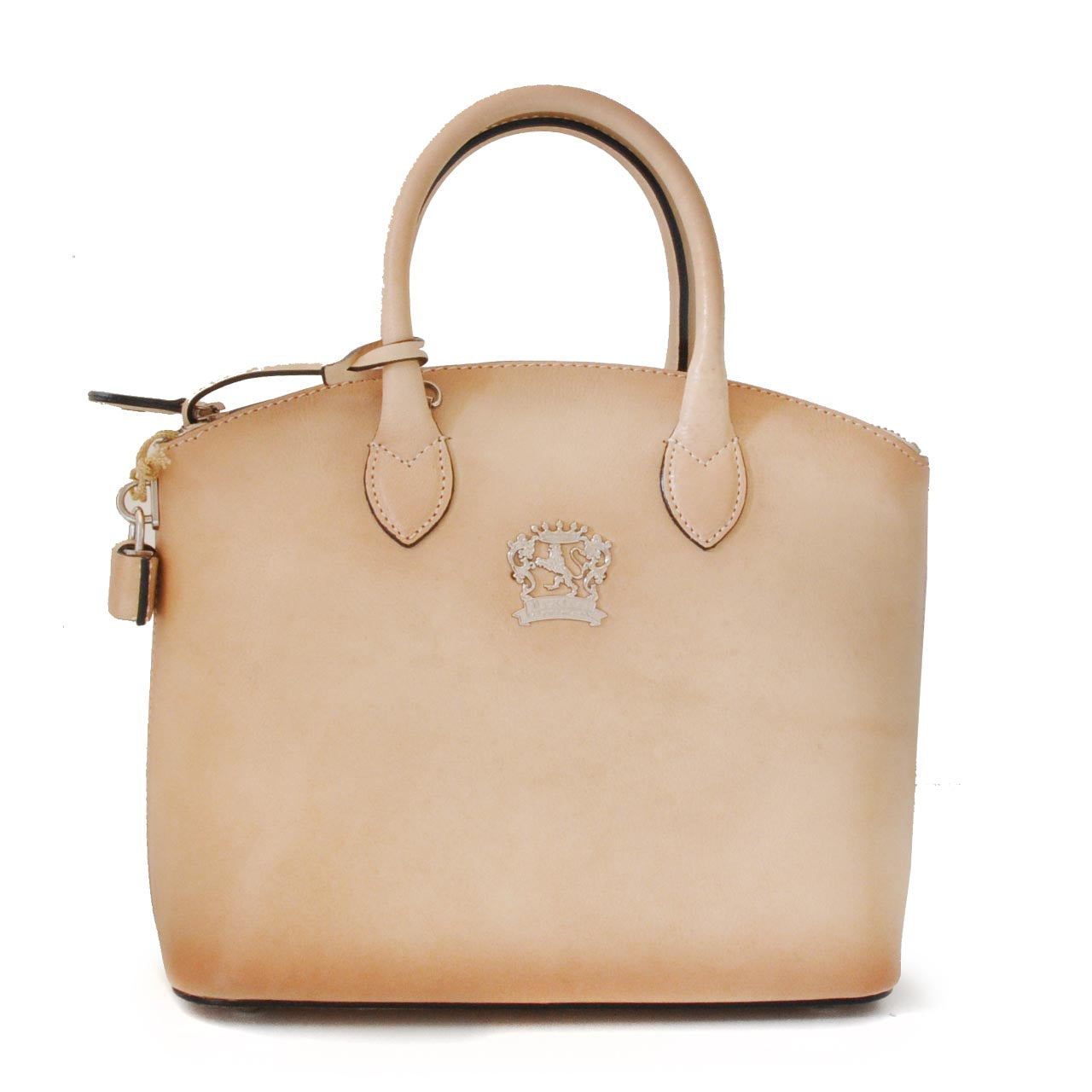 Pratesi Versilia Small Bruce Handbag in genuine Italian leather - Vegetable Tanned Italian Leather White