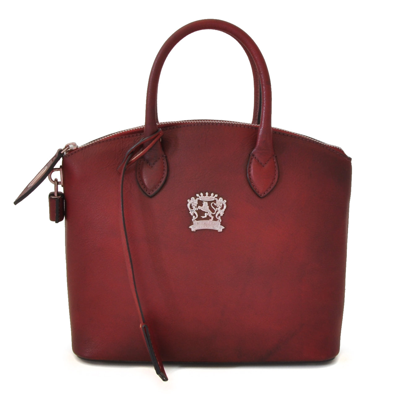 Pratesi Versilia Small Bruce Handbag in genuine Italian leather - Vegetable Tanned Italian Leather chianti