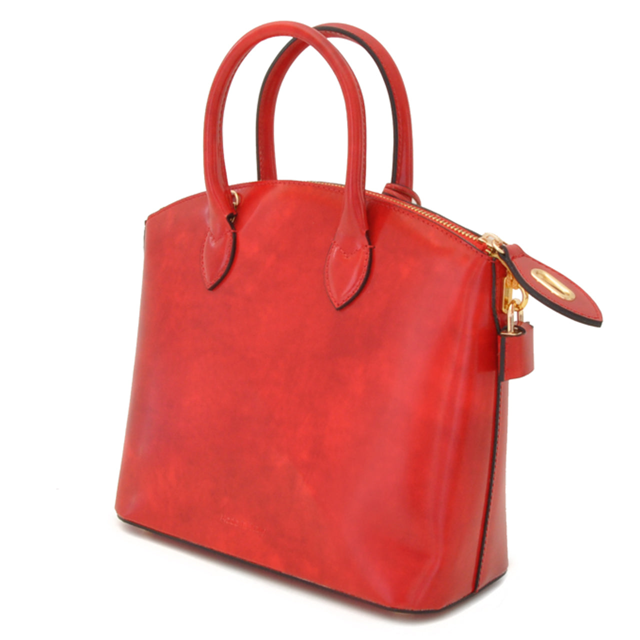 Pratesi Versilia Petit sac à main en véritable cuir italien - Brunelleschi Leather Fuxia