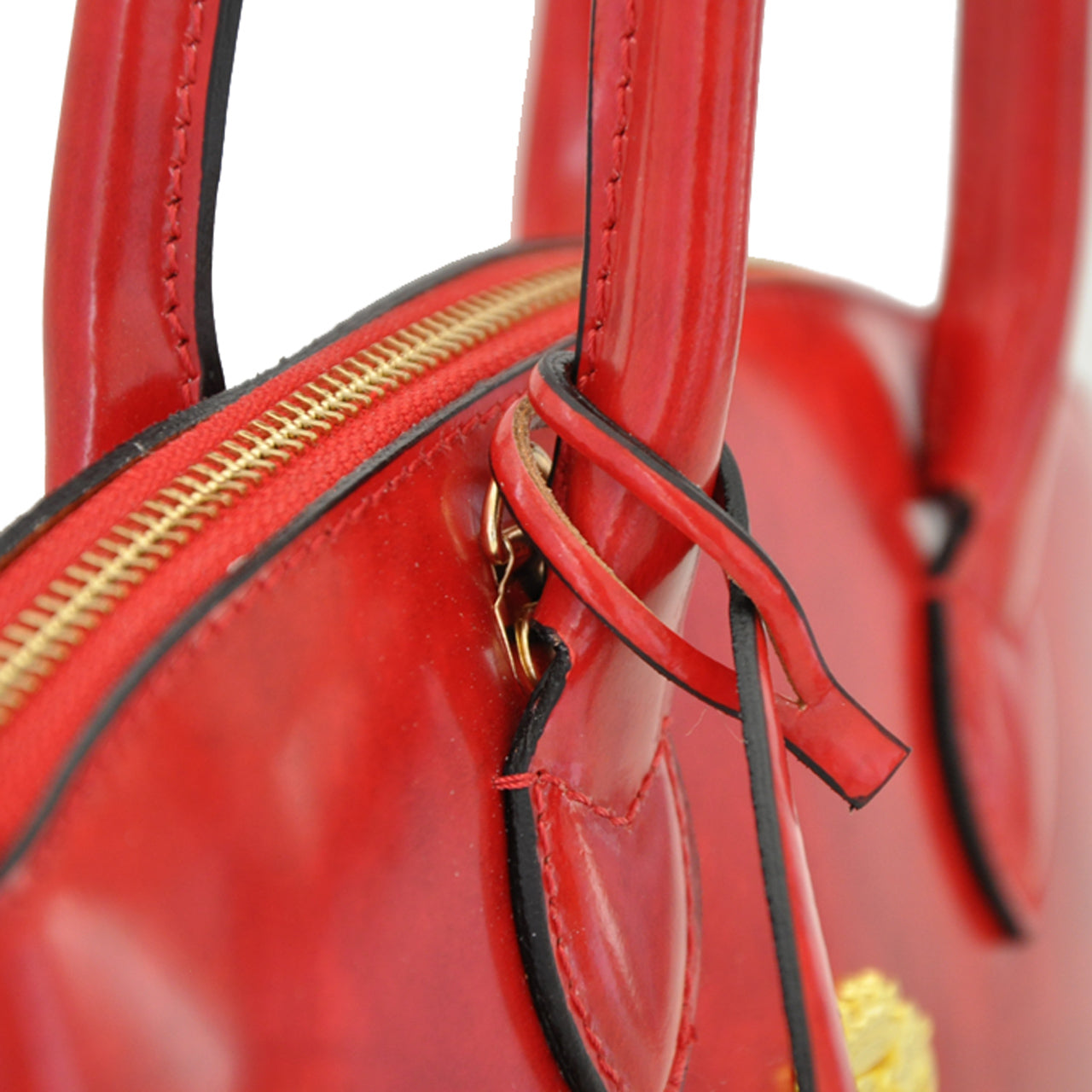 Pratesi Versilia Small Handbag in genuine Italian leather - Brunelleschi Leather Coffee