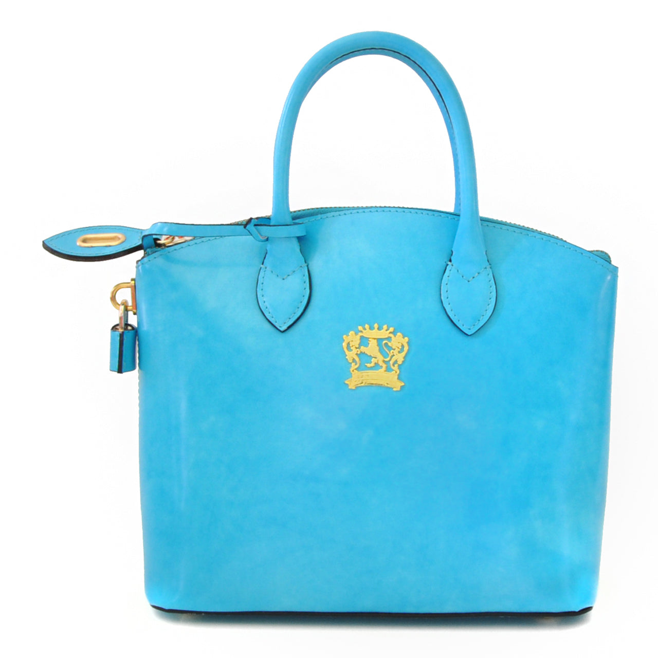 Pratesi Versilia Small Handbag in genuine Italian leather - Brunelleschi Leather Sky Blue