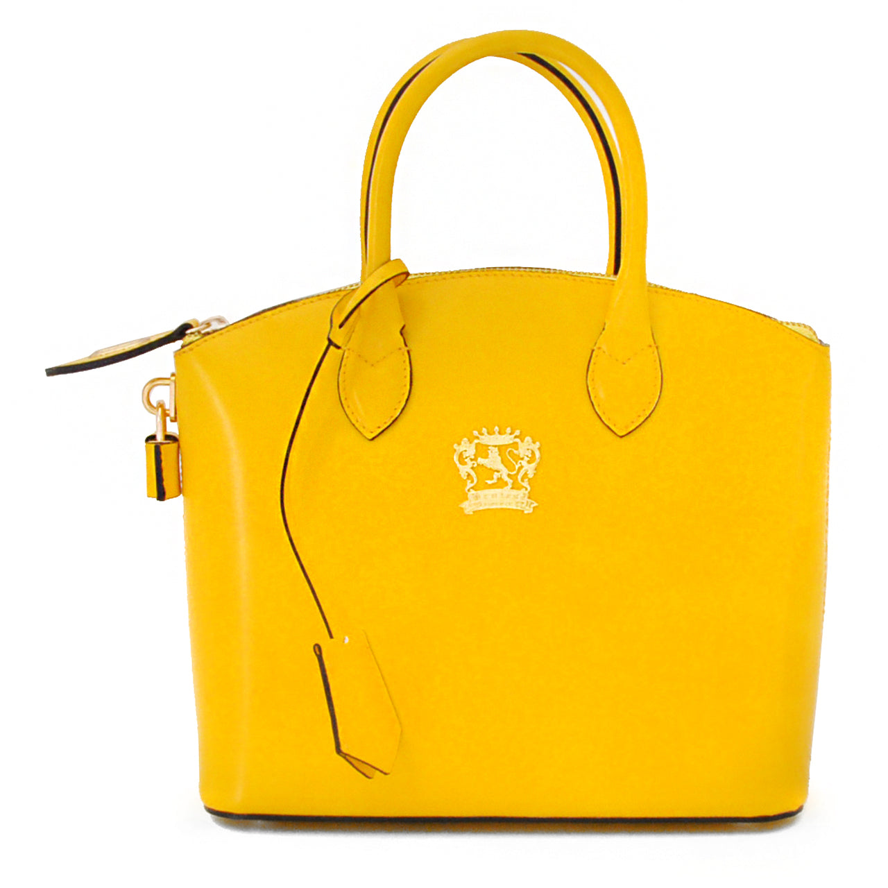 이탈리아 정품 가죽 소재의 Pratesi Versilia 스몰 핸드백 - Brunelleschi Leather Yellow