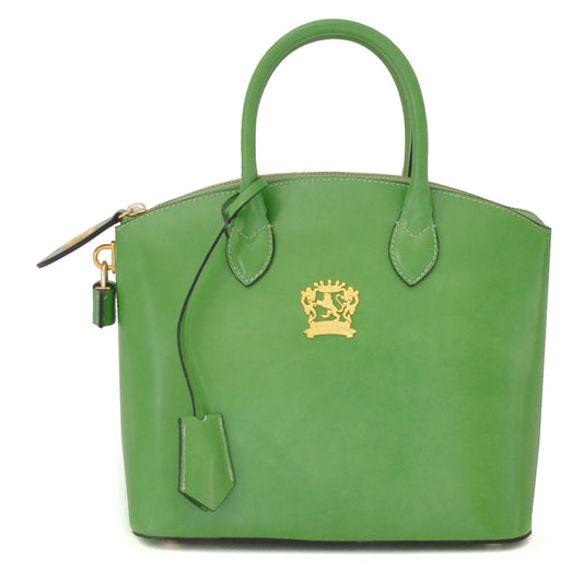 イタリア製本革 Pratesi Versilia スモール ハンドバッグ - Brunelleschi Leather Green