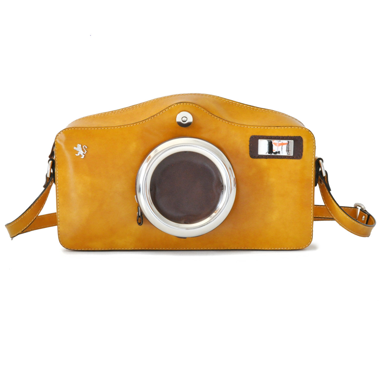 Pratesi Photocamera Brunelleschi Shoulder Bag in genuine Italian leather - Brunelleschi Leather Mustard - SZN