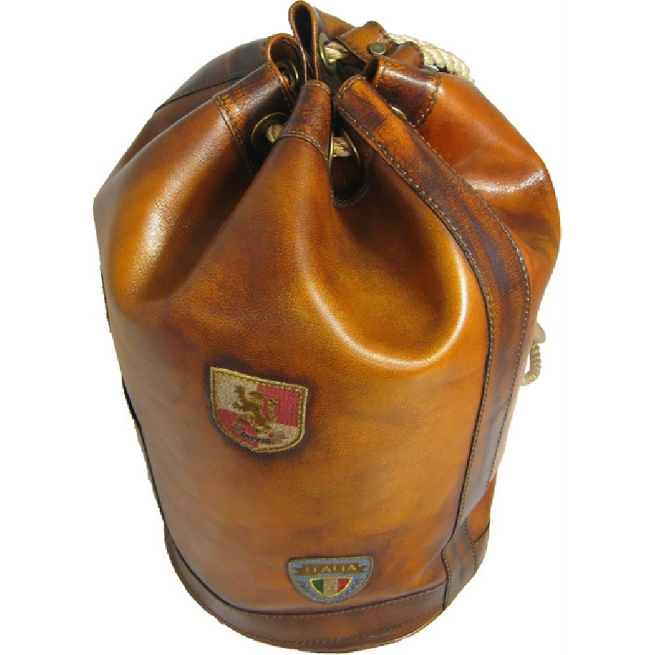 Pratesi Travel Bag Patagonia in genuine Italian leather - Vegetable Tanned Italian Leather Coffee