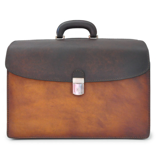 Pratesi Briefcase Leonardo in genuine Italian leather - SZN