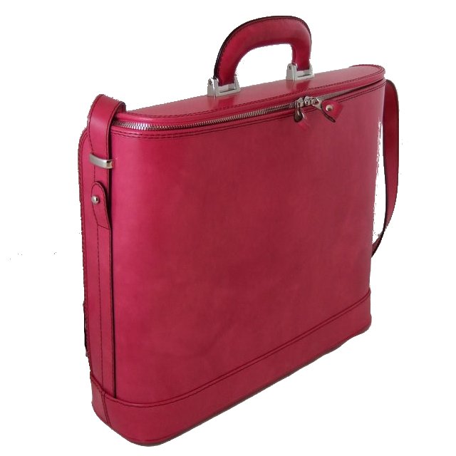 Pratesi Raffaello Laptop Bag 15 in genuine Italian leather - Brunelleschi Leather Pink