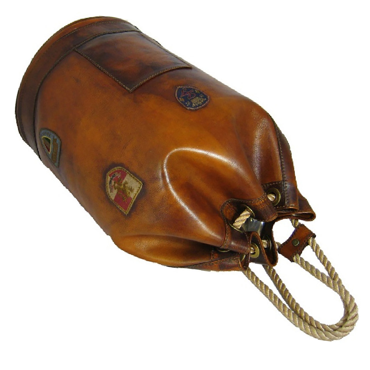 Pratesi Bolsa de Viaje Patagonia en cuero genuino italiano - Cuero Italiano de Curtido Vegetal Cereza