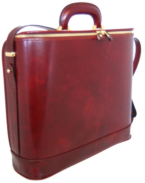 Pratesi Raffaello Laptop Bag 15 in genuine Italian leather - Brunelleschi Leather Chianti - SZN