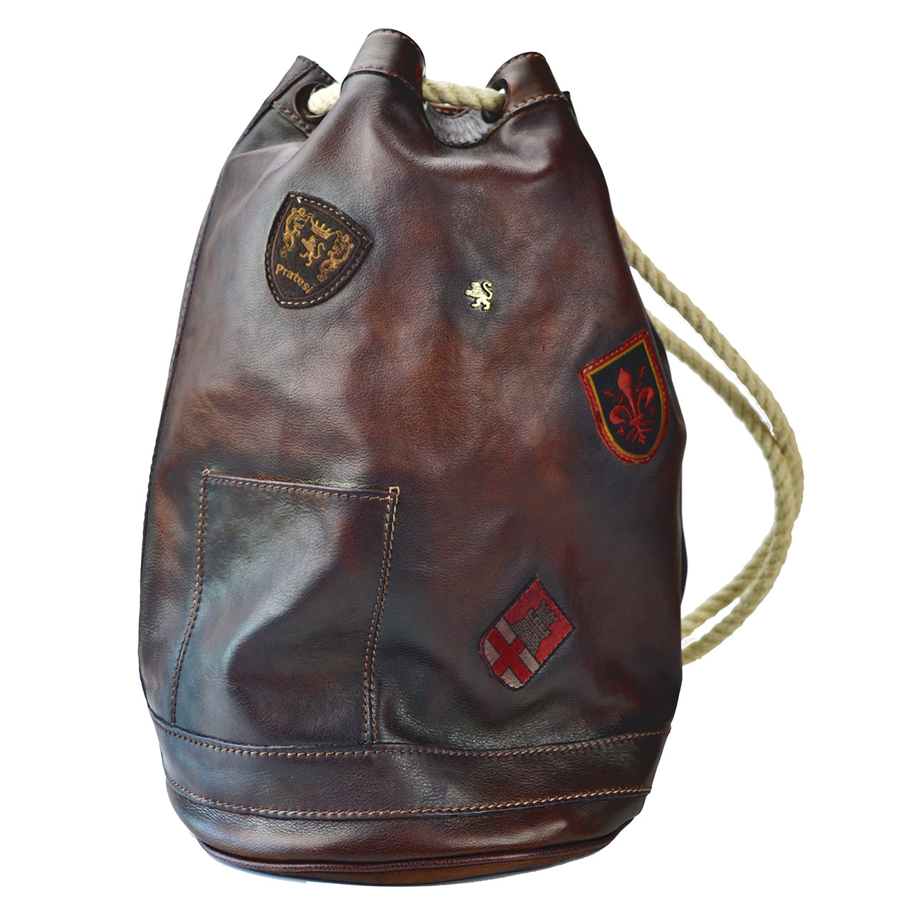 Pratesi Travel Bag Patagonia in genuine Italian leather - Vegetable Tanned Italian Leather Coffee