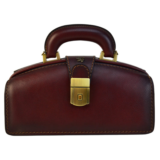 Pratesi Handbag Lady Brunelleschi Bruce in genuine Italian leather - Vegetable Tanned Italian Leather Chianti