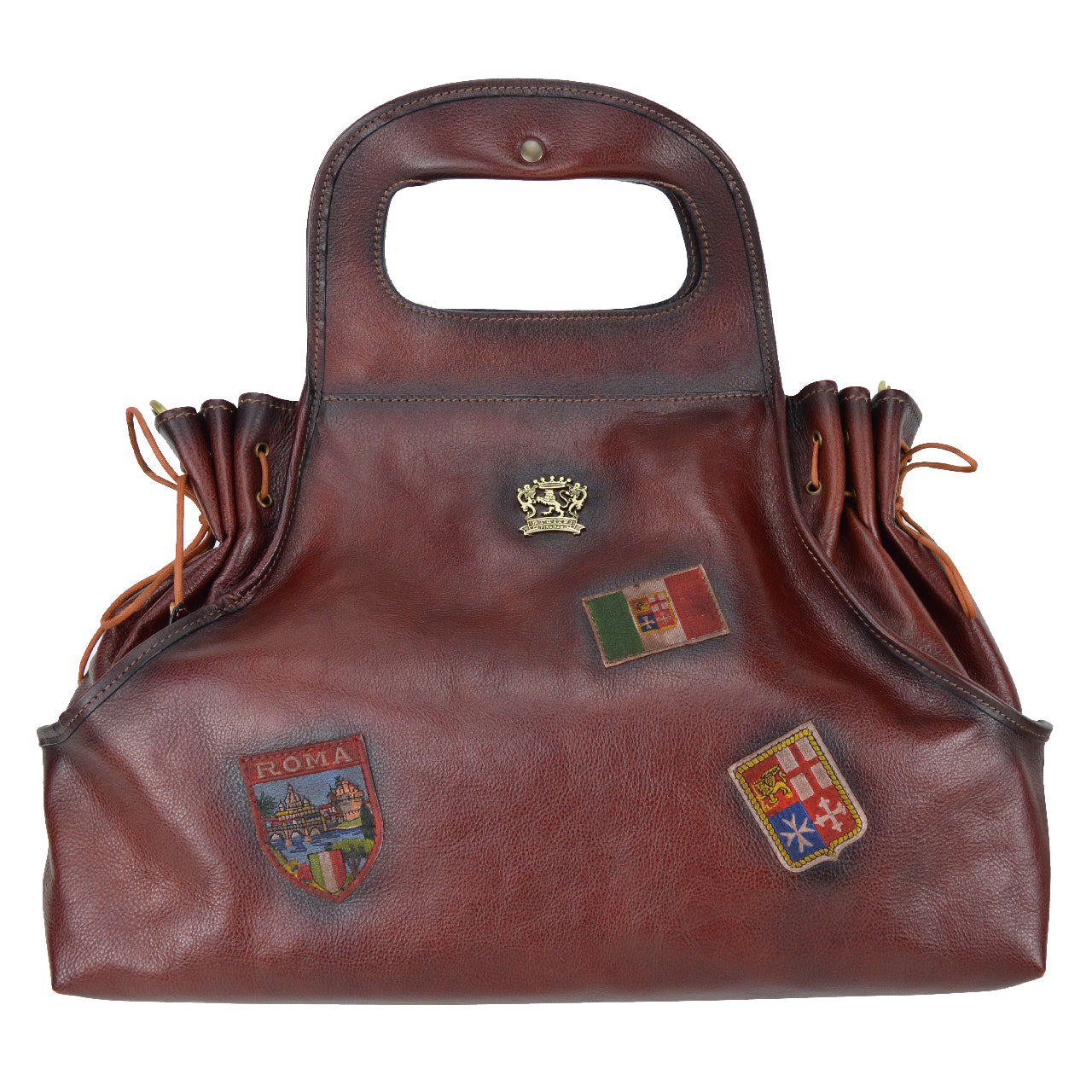 Pratesi Handbag Gaiole in genuine Italian leather - Vegetable Tanned Italian Leather Chianti - SZN