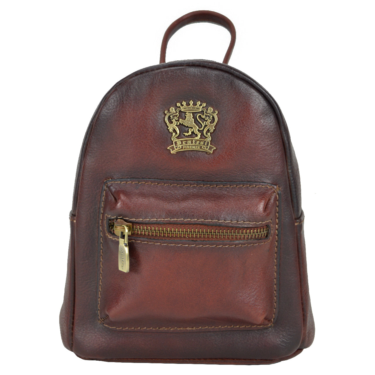 Sac à dos Pratesi Montegiovi en véritable cuir italien - Montegiovi Backpack B186 Chianti