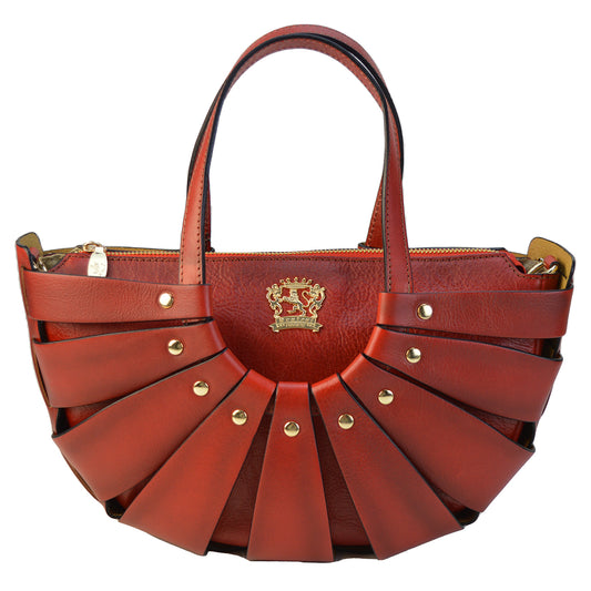 Pochette Pratesi Lucolena - Cuir italien tanné végétal Cerise