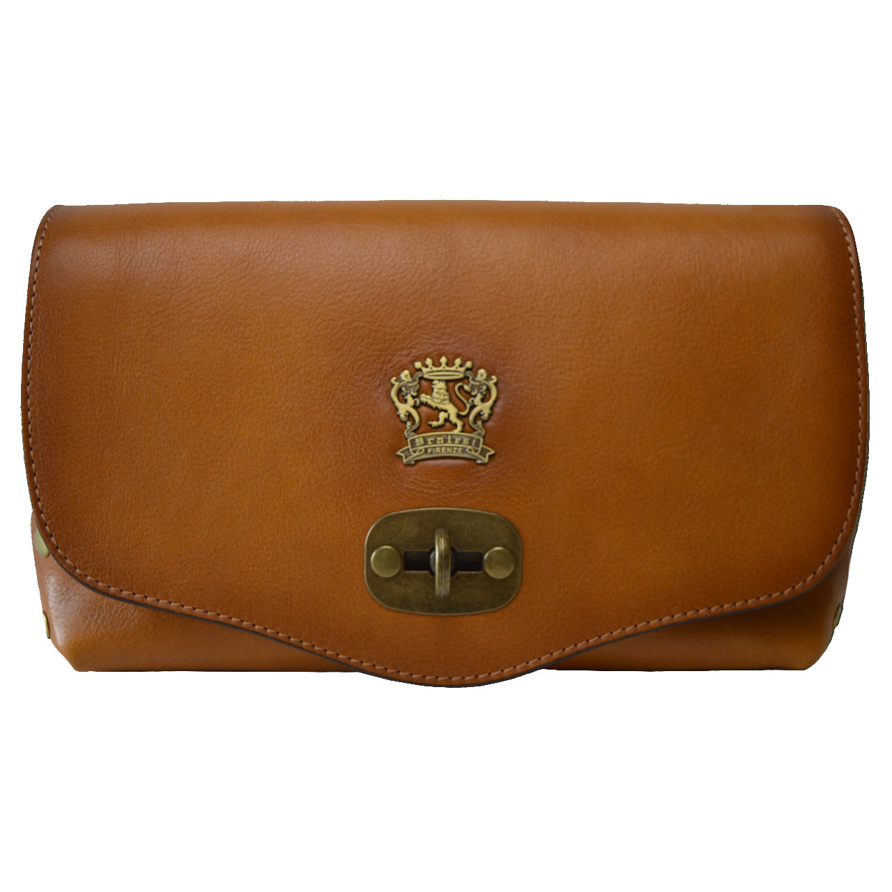 Pochette Pratesi Castel Del Piano en véritable cuir italien - Castel Del Piano B161 Cognac