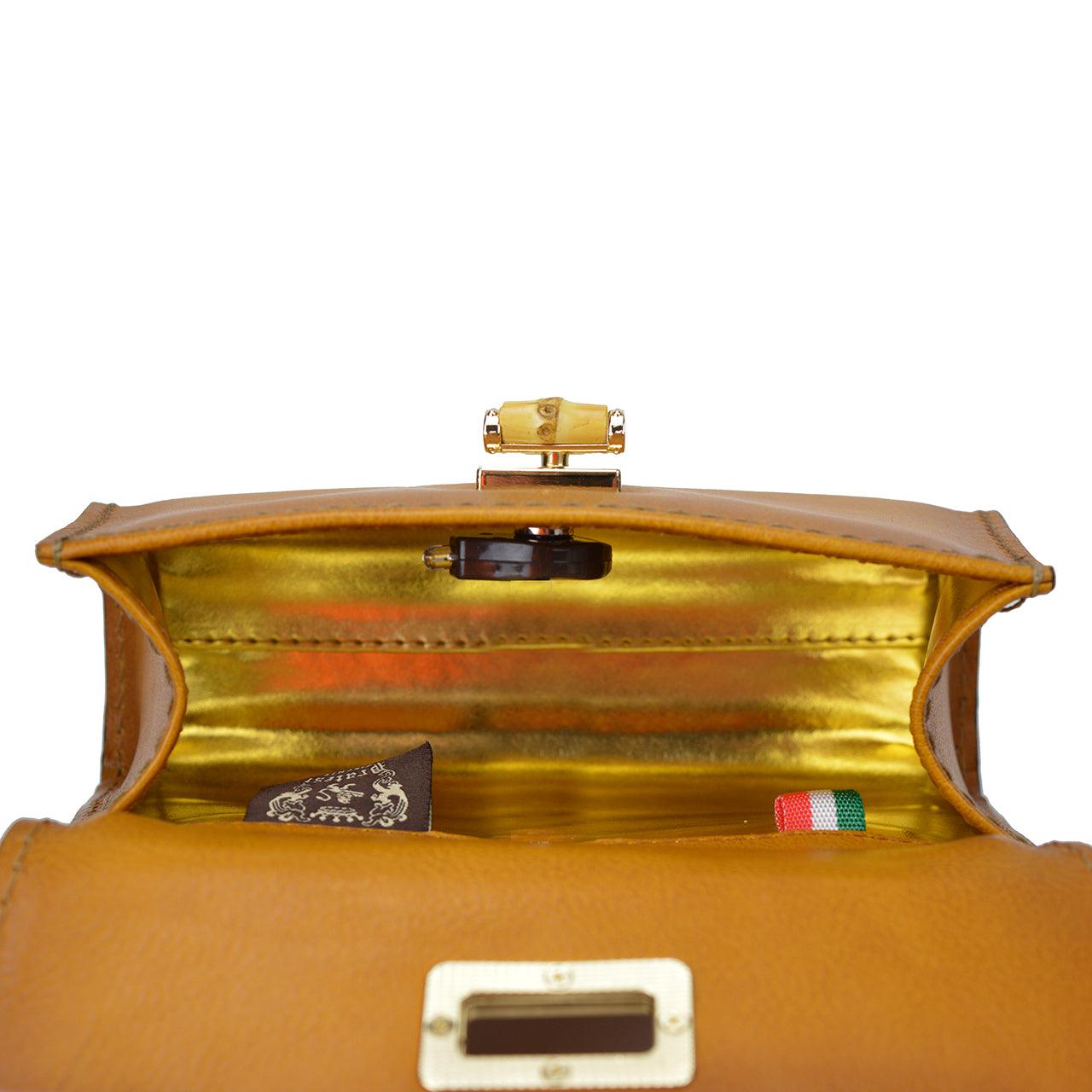 Pratesi Castalia Lady Bag en véritable cuir italien - Castalia Cognac