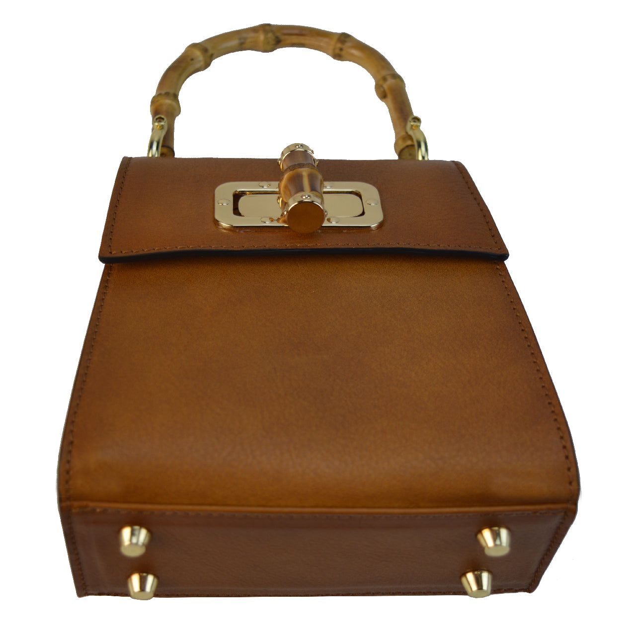 Pratesi Castalia Lady Bag en véritable cuir italien - Cuir Italien au Tannage Végétal Cognac