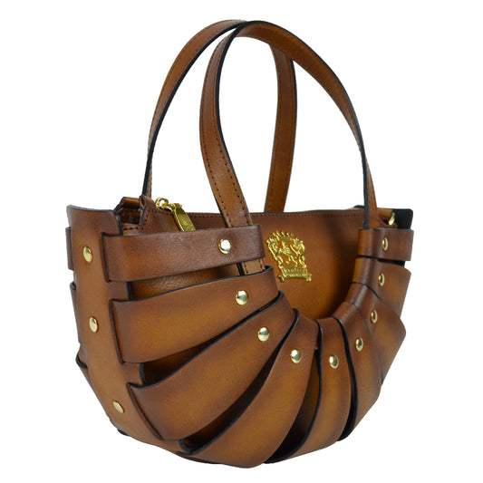 Pratesi Lucolena Pochette B110 - Cuir italien au tannage végétal Marron