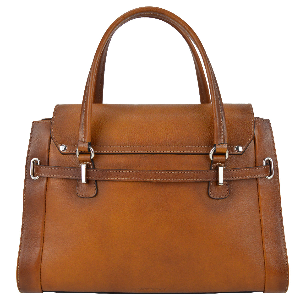 Pratesi Handbag Baratti in genuine Italian leather - Vegetable Tanned Italian Leather Grigio