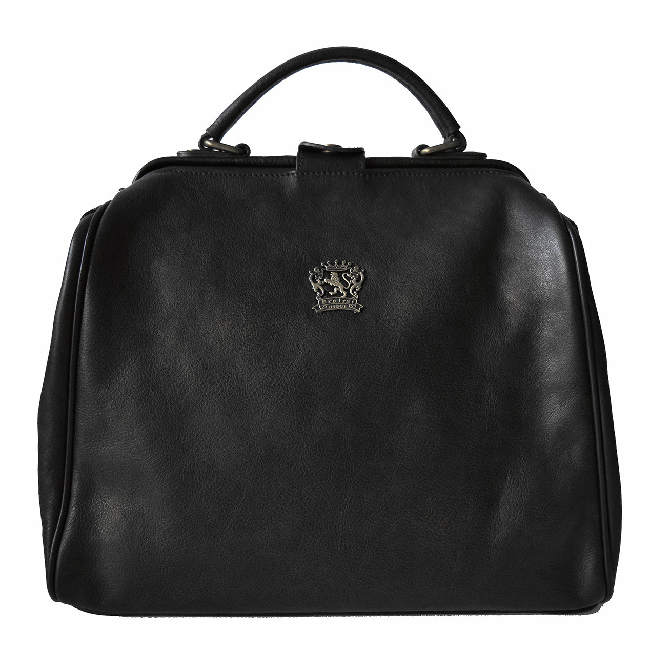 Pratesi Woman Bag Monteriggioni in genuine Italian leather - Vegetable Tanned Italian Leather Black - SZN