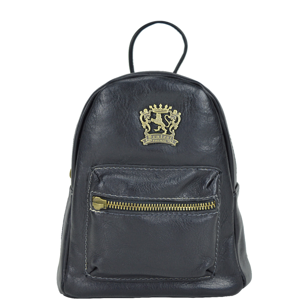 Sac à dos Pratesi Montegiovi en véritable cuir italien - Montegiovi Backpack B186 Noir