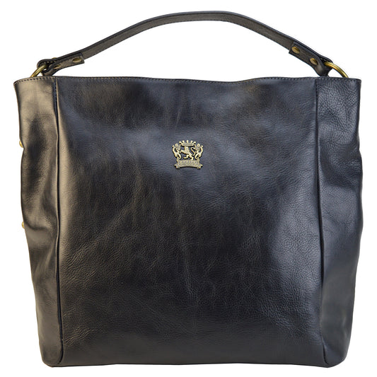 Pratesi Poppi B352 Sac à Bandoulière en véritable cuir italien - Poppi B352 Noir