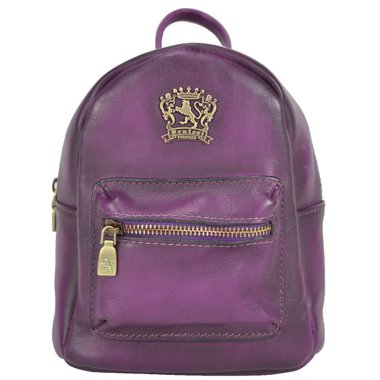 이탈리아 정품 가죽 소재의 Pratesi Montegiovi 백팩 - Montegiovi Backpack B186 Violet