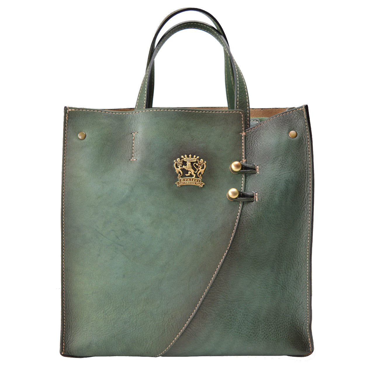 Pratesi Paterno B488 Lady Bag en véritable cuir italien - Paterno B488 Vert Foncé