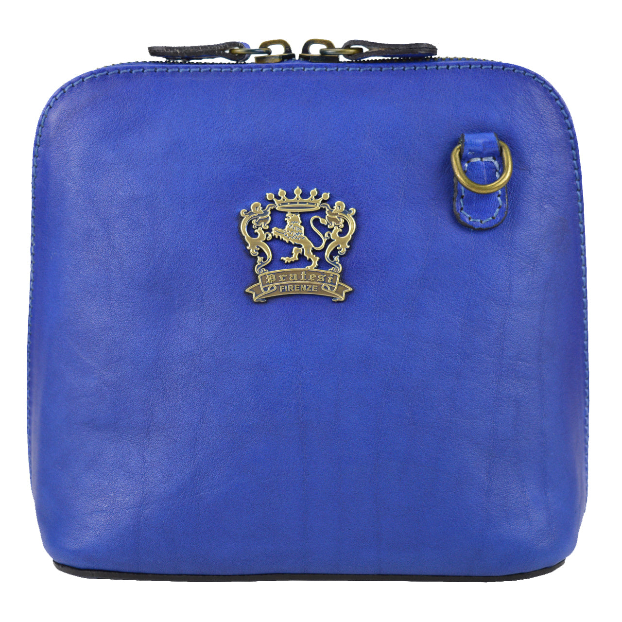 Pratesi Bag Volterra Bruce in genuine Italian leather - Vegetable Tanned Italian Leather Electric Blue