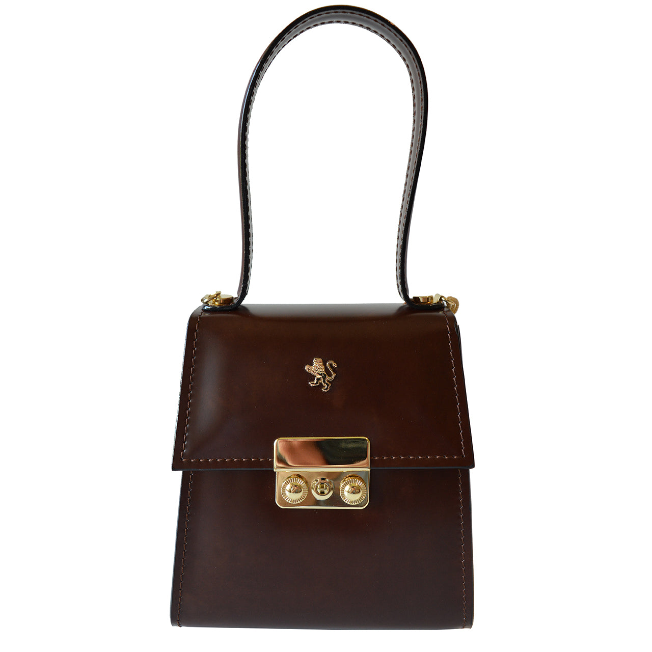 Pratesi Artemisia Small Lady Bag en véritable cuir italien - Artemisia Radica Café